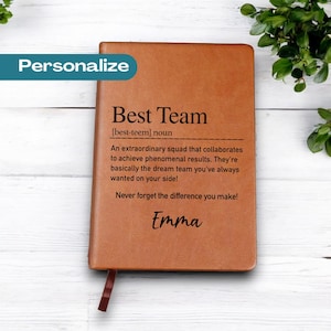 Personalized Best Team Journal, Team Appreciation Gift, Employee Thank You Gift, Corporate Gifts, Team Gift, Staff Appreciation Gift