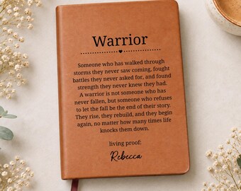 Personalized Warrior Definition Journal, Warrior Gift for Women, Strength Gift for Her, Encouragement Gift Notebook,   EM-LHLJ261