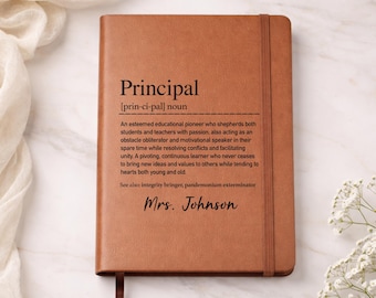 Personalized Principal Vegan Leather Journal: Principal Appreciation Gift, Principal Gift, Principal Journal