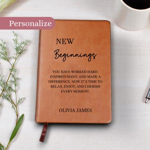 New Beginnings Journal, Retirement Gift, New Chapter Journal, Personalized Retirement Journal, Retirement Gift for Women, Nurse Retirement