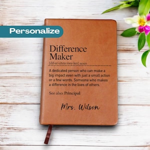 Principal Difference Maker Journal, Difference Maker Definition, Journal for Principal, Appreciation Gift for Principal, Principal Gift