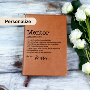Personalized Mentor Journal, Mentor Definition Meaning Gift, Custom Mentor Gift, Mentor Gift, Gift for Mentor, Mentor Christmas Gift