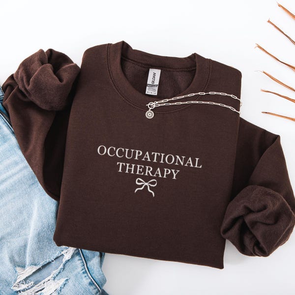 Occupational Therapy Crewneck Sweatshirt, Soft Cotton-Poly Blend