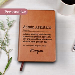 Personalized Amin Assistant, Administrative Assistant Journal, Administrative Assistant Gift,  Gift for Admin Assistant, Admin Appreciation