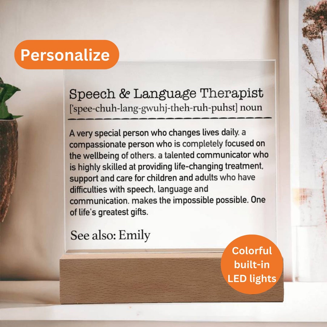 Speech and Language Therapist Definition Speech Therapist Etsy