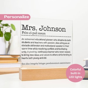 Personalized School Principal Definition, Principal Definition Gift, Custom Principal Gift, Gift for School Principal, Principal Plaque Gift