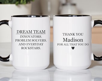 Personalized Dream Team Mug: Coworker Gift