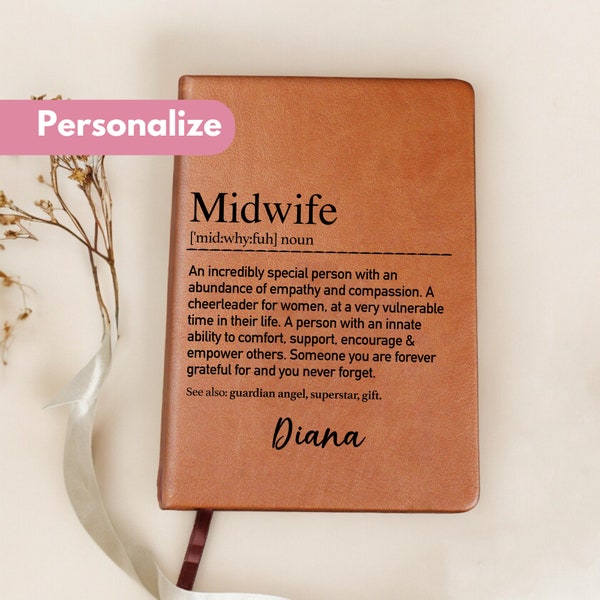 Personalized Midwife Journal, Midwife Gift, Midwife Definition, Gift for Midwife, Doula Gift, Midwife Appreciation Gift, Midwife Thank You