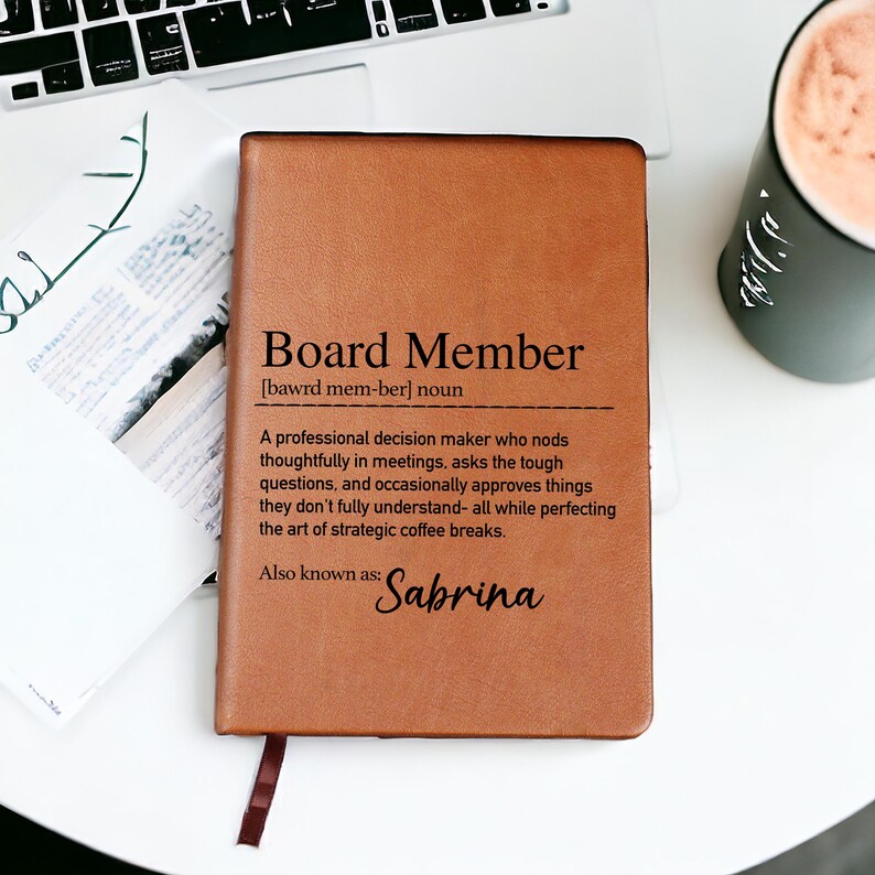 Personalized Board Member Journal, Board Member Thank You Gift, Board