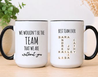 Personalized Best Team Ever Mug, Bulk Team Gifts for Employees, Employee Appreciation Mug, Team Thank You Gift, EM-LH652
