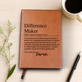 Difference Maker Vegan Leather Journal: Mentor Gift product logo