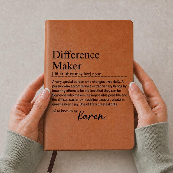 Difference Maker Journal Gift, Coworker Gift,  Mentor Leader Appreciation Thank You Gift, Thank You Gift,  EM-LHLJ123