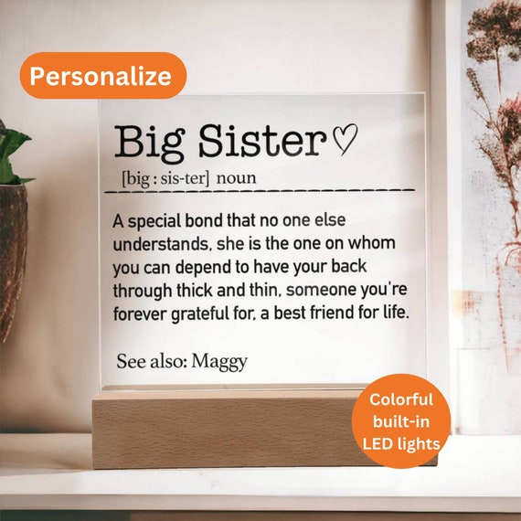 Personalized Big Sister Definition, Big Sister Definition, Big