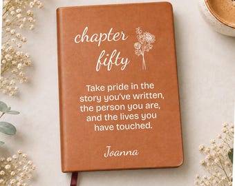 50th Birthday Gifts For Women, 50th Birthday Journal, Fifty Keepsake Birthday Gift, Chapter Fifty Birthday Gift, EM-LJD537