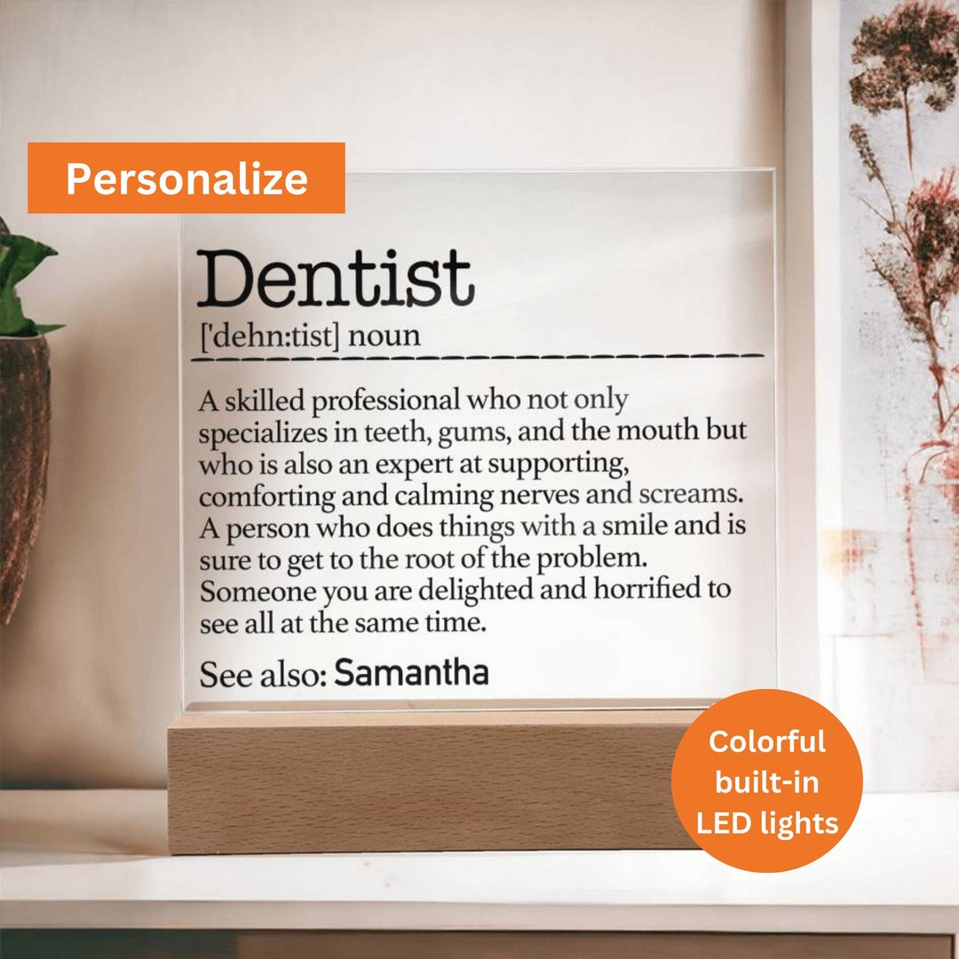 Personalized Dentist Definition Gift, Gift for Dentist, Dentist