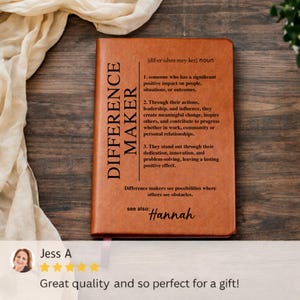 Personalized Vegan Leather Journal: Mentor Appreciation Gift image 8