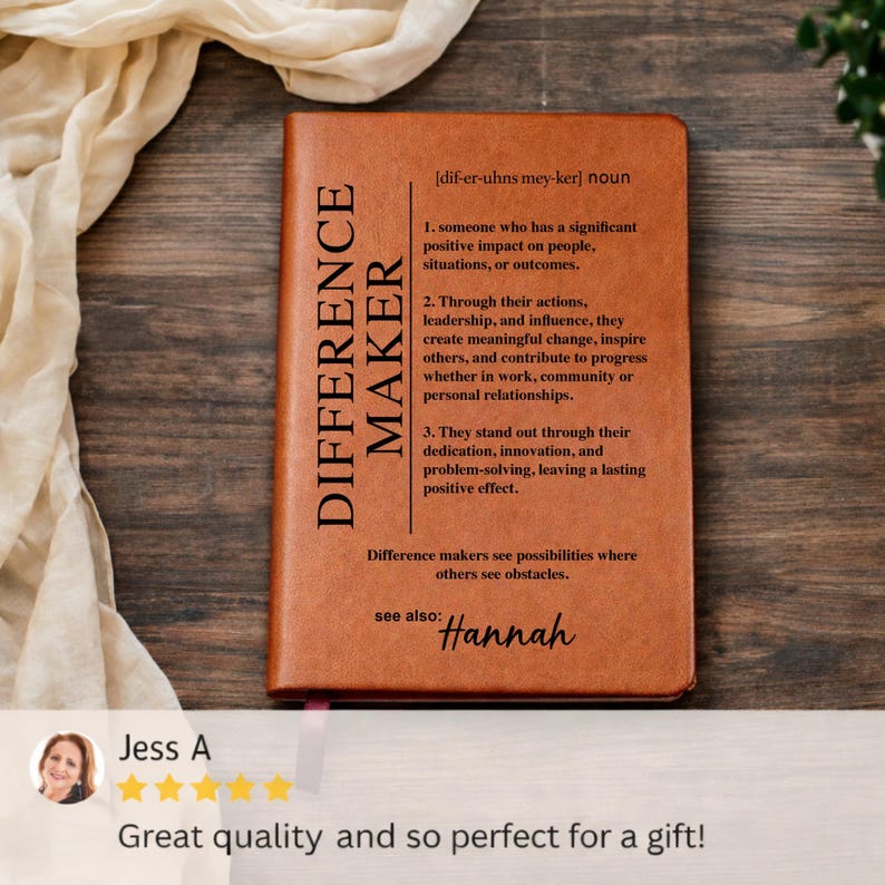 Personalized Vegan Leather Journal: Mentor Appreciation Gift image 8