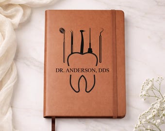 Personalized Dentist Journal: Vegan Leather Dental Gift