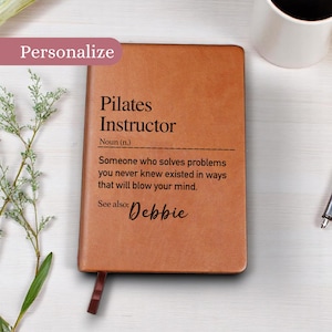 Personalized Pilates Instructor Journal, Pilates Instructor Gift, Pilates Instructor Definition, Gift for Pilates Instructor