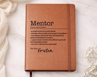Personalized Mentor Vegan Leather Journal: Mentor Appreciation Gift, Mentor Journal