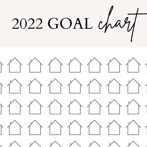 Real Estate Goal Chart Printable Real Estate Goal Tracker Etsy