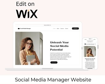 Wix Website Template - Social Media Manager Wix Templates, Website Design wix website template, wix landing page template