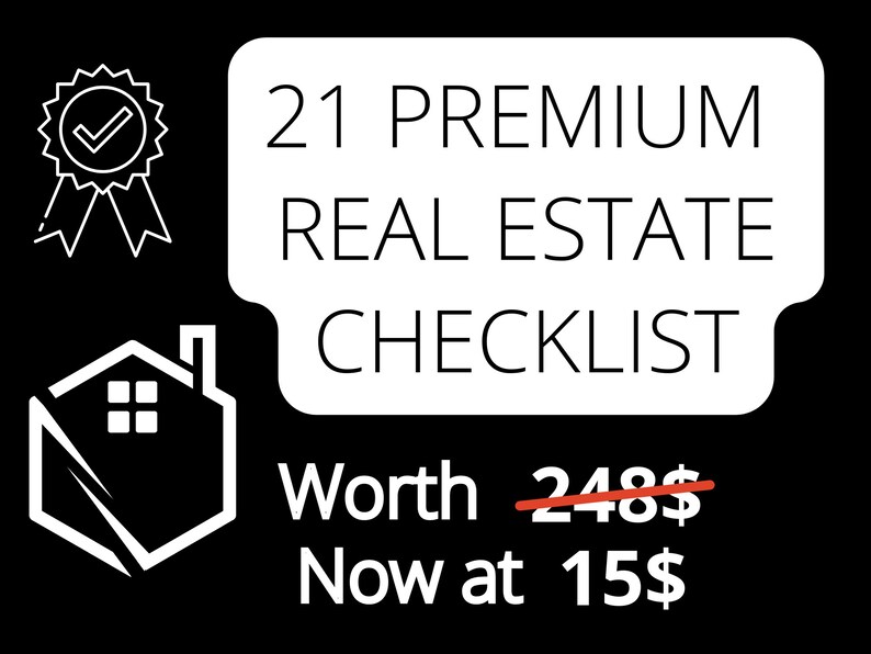 Premium Real Estate Checklist Bundle Real Estate Checklist Bundle, Real Estate Marketing, Essential Real Estate Checklist Bundle image 1