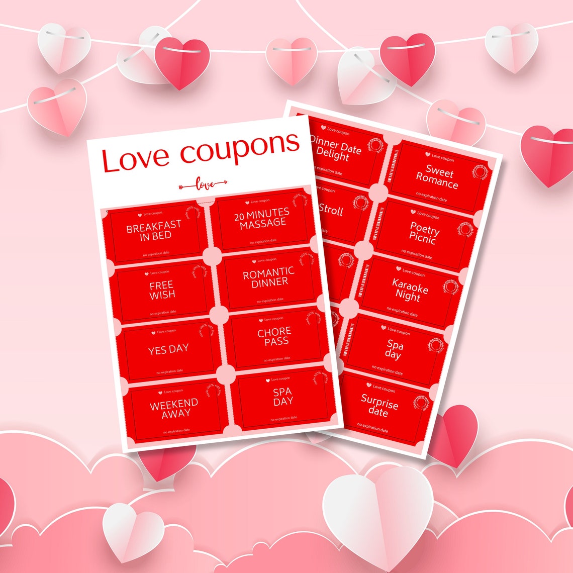 Printable Love Coupon Book Editable Love Coupons Couple Coupons