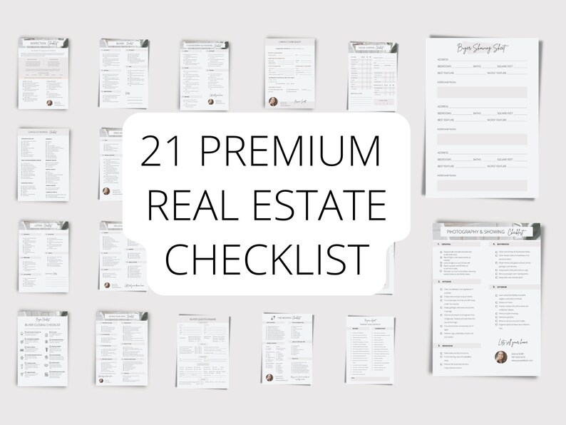 Real Estate Checklist Bundle Templates