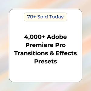 4,000+ Adobe Premiere Pro Transitions & Effects Presets | Seamless Video Editing Bundle | Professional Motion Graphics Toolkit