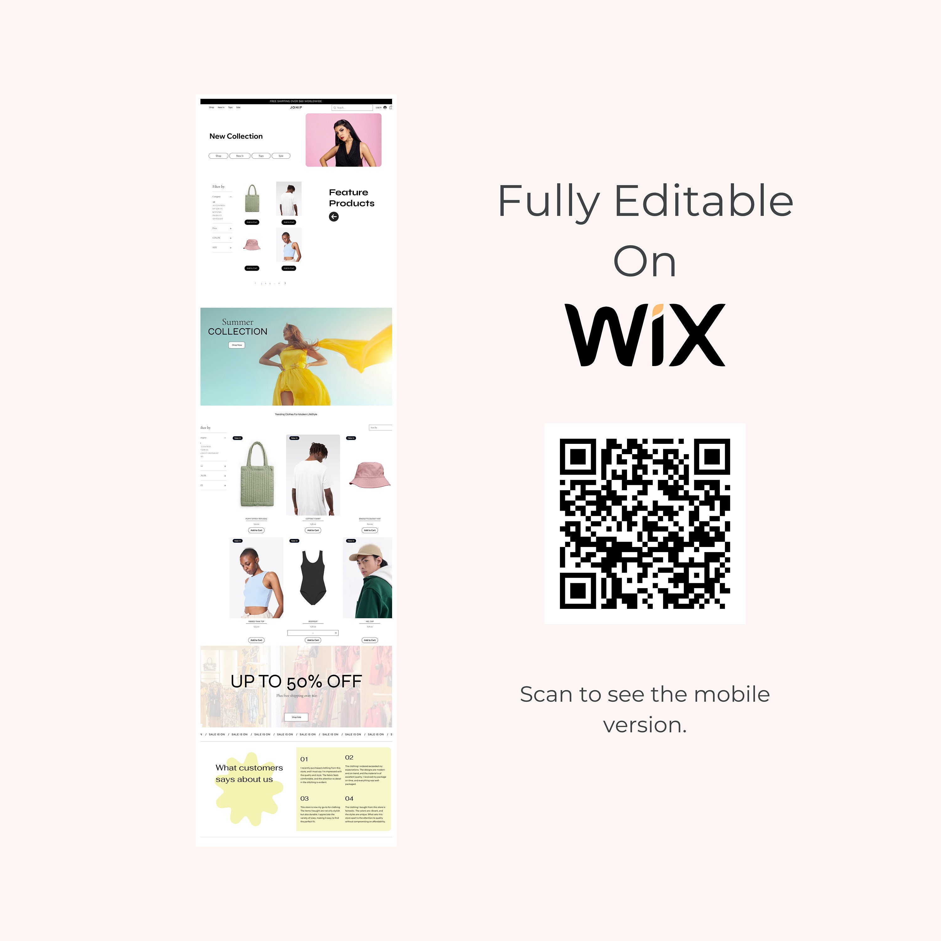 Wix E commerce Website Template Online Store Theme Etsy