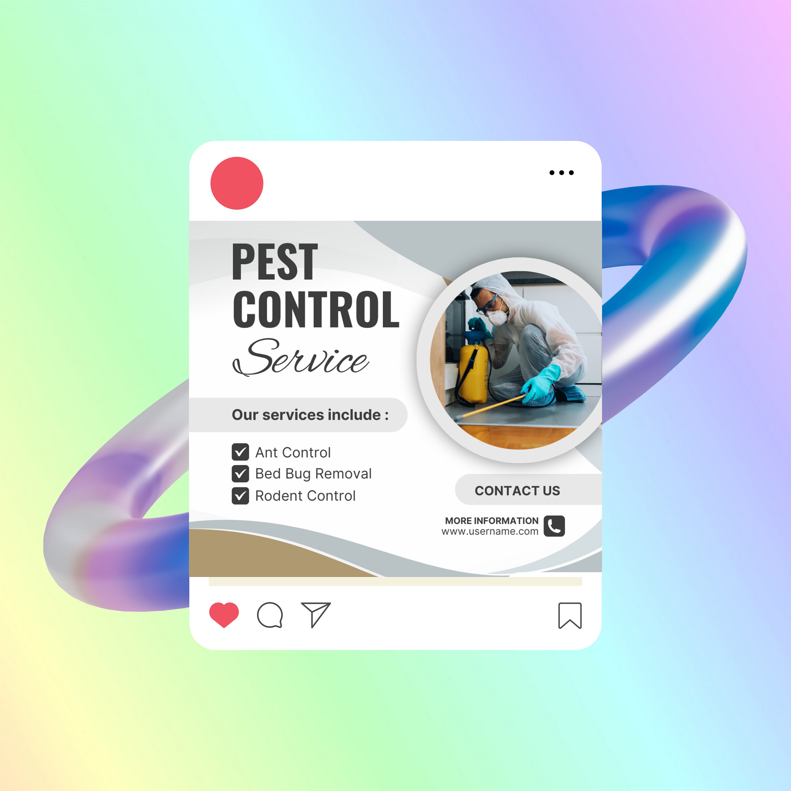 Pest Control Post Examples Pest Control Instagram Templates: Editable Canva Posts - Etsy