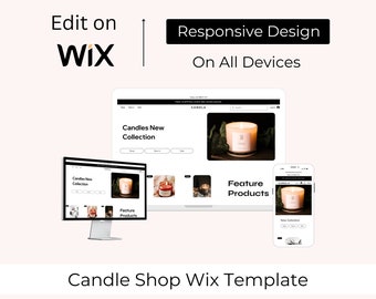 Candle Shop Wix Theme, Small Business Wix Template, eCommerce Shop Wix Theme, Blog Theme , Minimalist Website, Candle Shop Ecommerce Theme