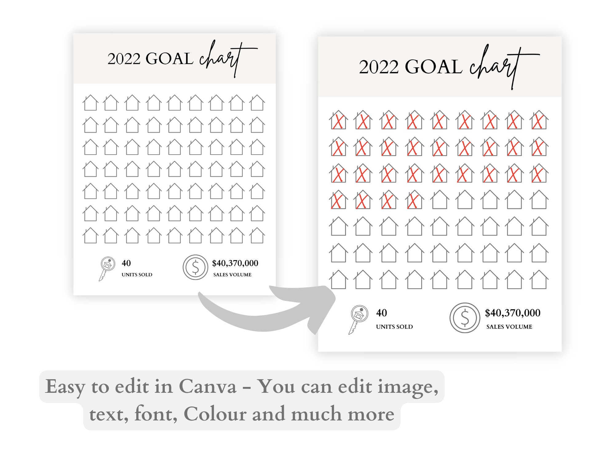 Real Estate Goal Chart Printable Real Estate Goal Tracker 2023 2024 New