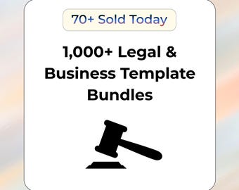 1,000+ Legal and Business Templates | Contract, NDA, Invoice, SOP, Forms Bundle | & Word Docs | Small Biz Kit