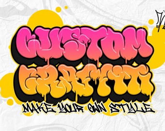 Custom Graffiti Font Logotype Design: Retro Vintage Logo
