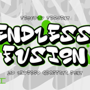 Endless Fusion 3D Graffiti Font: Layered Urban Font