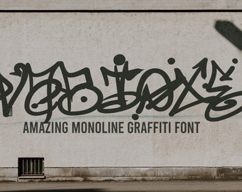 Vabioxe - Graffiti Font, Vintage Font, Logo font, Canva font, Branding font, Cricut font, Urban Font, Street Font, Graffiti SVG, Typeface