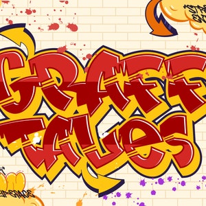 Graff Tales - Graffiti Font, Vintage Font, Logo font, Street Art, Branding font, Cricut font, Urban Font, Street, Graffiti Lettering, Decals