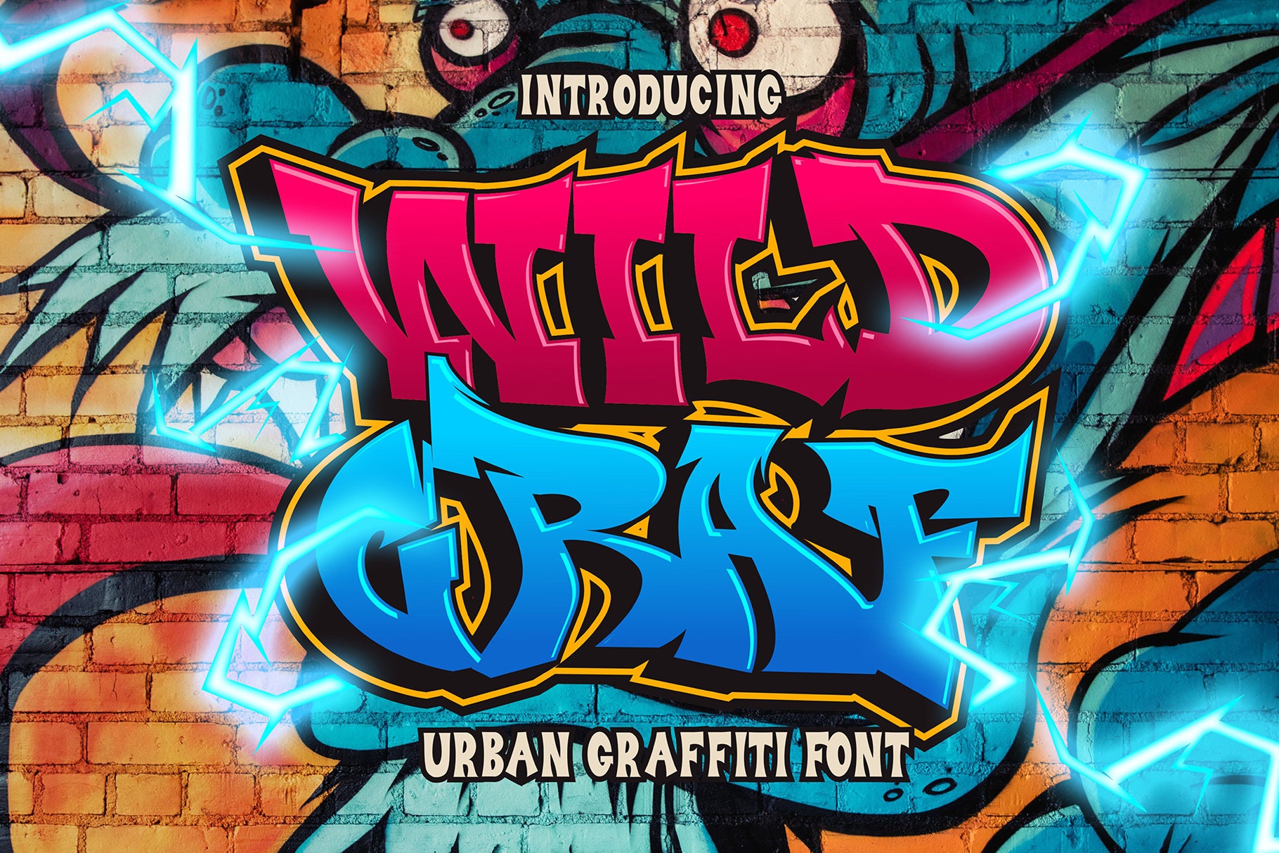 Wild Graf Graffiti Font, Grafitti Font, Logo Font, Canva Font, Branding