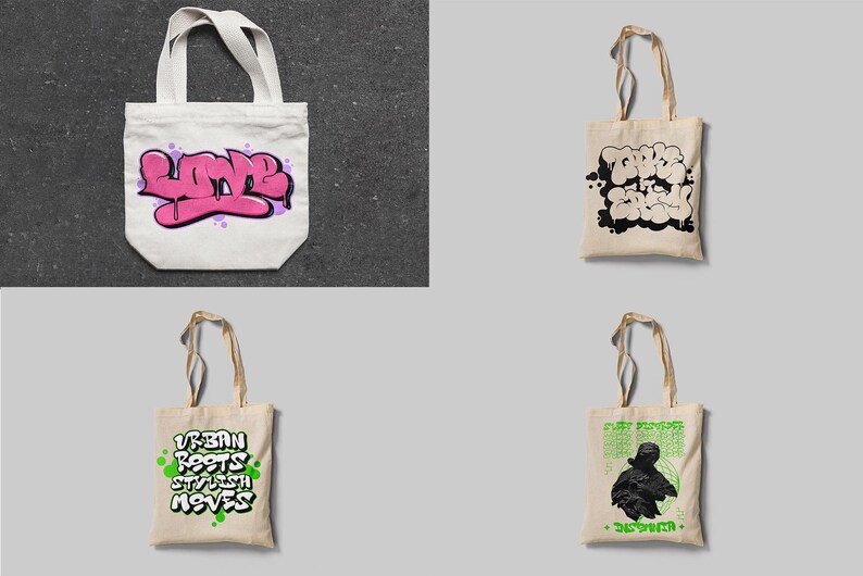 10 Graffiti Streetwear Vector Designs Bundle | Urban Svg Png Eps Ai Pdf ...