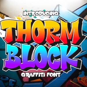 Thorm Black Graffiti Font: Urban Style Font
