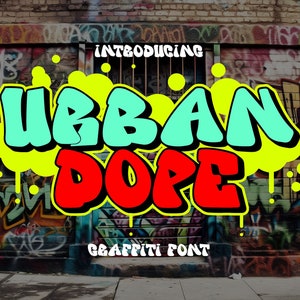 Urban Dope - 3d Graffiti Font, Vintage Font, Logo font, Canva font, Branding font, Cricut font, Urban Font, Printing font, Sticker Font