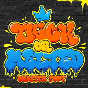 Thick Or Melted Graffiti Font: Bold Urban Dripping Font