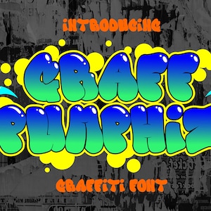 Graff Pumphiz Graffiti Font: Urban, Bold Logo Font
