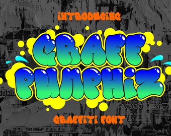 Graff Pumphiz Graffiti Font: Urban, Bold Logo Font
