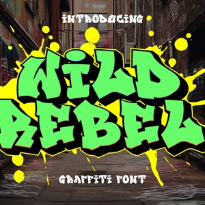 Wild Rebel Graffiti Schrift: 3D Geschichtet Urban Schrift