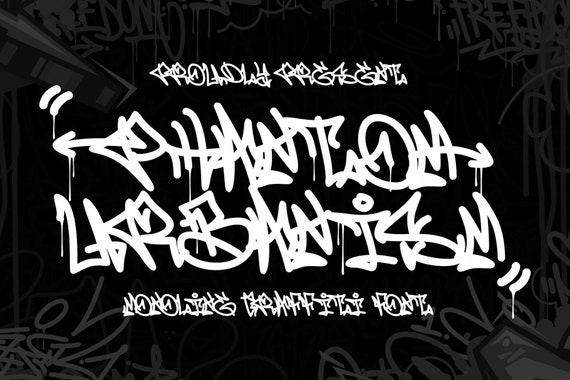 Phantom Urbanism Font: Monoline Graffiti SVG, Cricut & Procreate