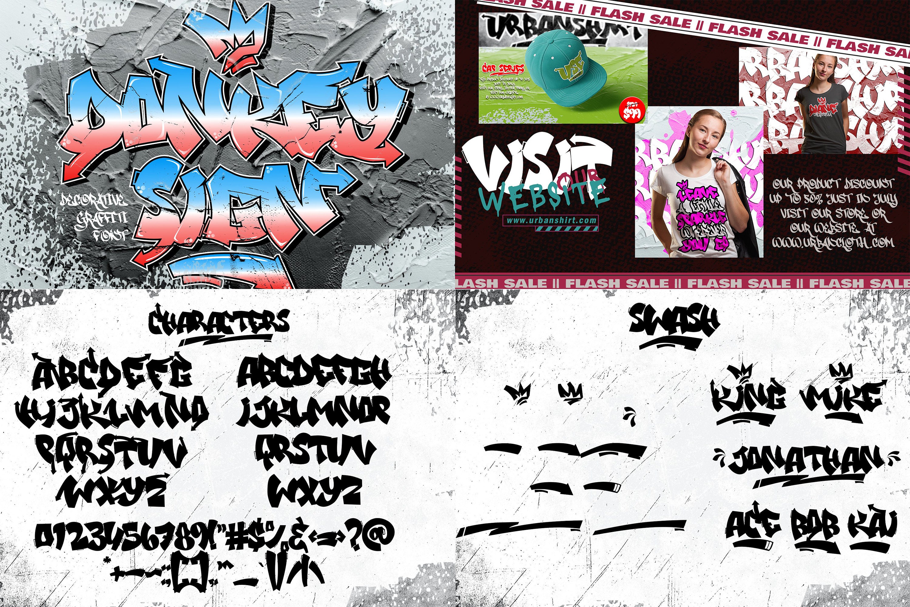 Urban Graffiti Font Bundle Vol.3: Retro Street Fonts - Etsy