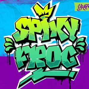 Spike Frog - グラフィティフォント、ヴィンテージフォント、ロゴフォント、Canvaフォント、ブランディングフォント、Cricutフォント、アーバンフォント、ストリート、太字フォント、印刷フォント